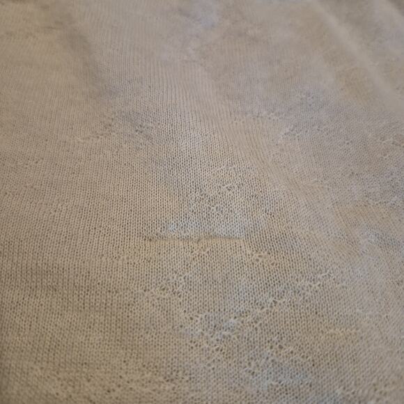 MJ. WATSON Cashmere Sweater Women Large Ivory Old Money Sophisticate FLAWED - Picture 5 of 12